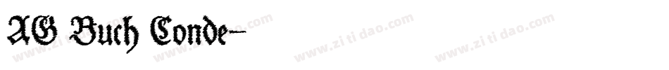 AG Buch Conde字体转换